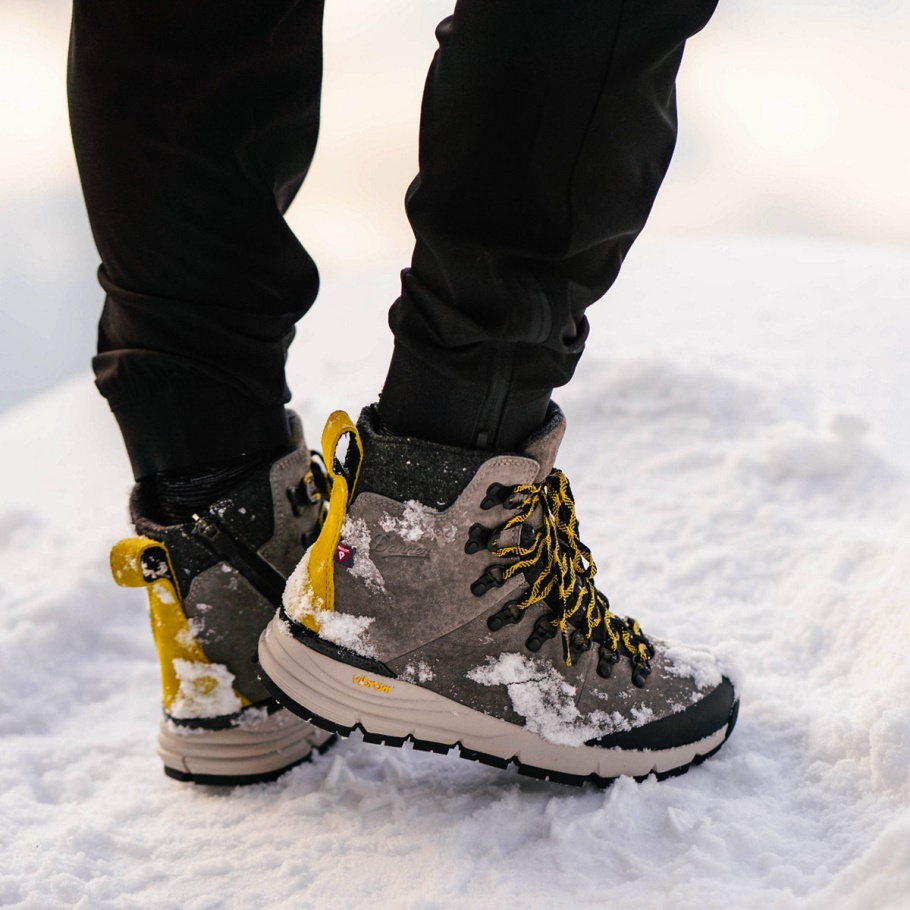 Dames Arctic 600 Side-zip 7 Driftwood/geel 200g Danner