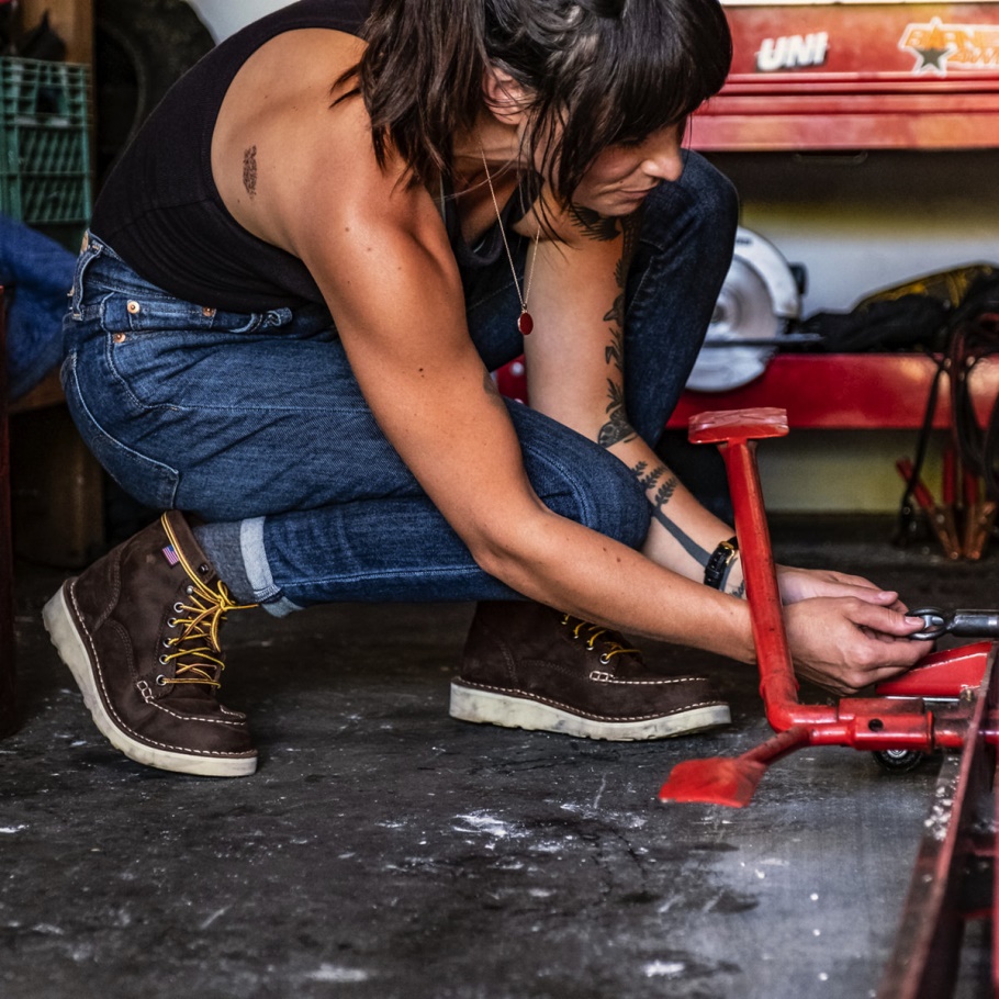 Danner Dames Bull Run Moc Toe 6 Bruin